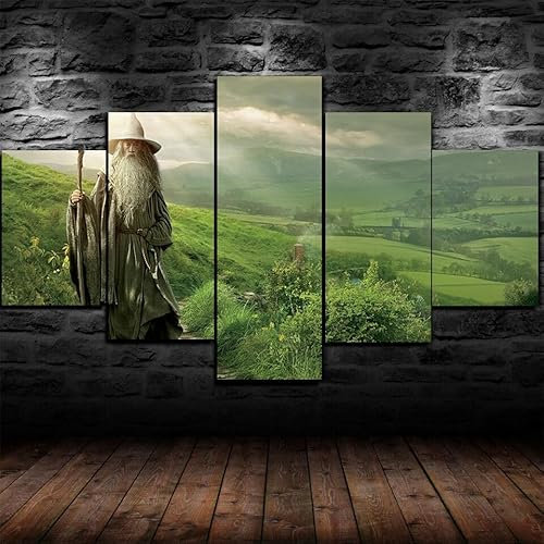 DTASSVEW - 5 Impression Sur Toile Tableau - Le Seigneur Des Anneaux - 5 Panneau Sport Image Peinture Hd Toile Mur Art Décor À La Maison - Affiche Décorative - A034 - Trois tailles
