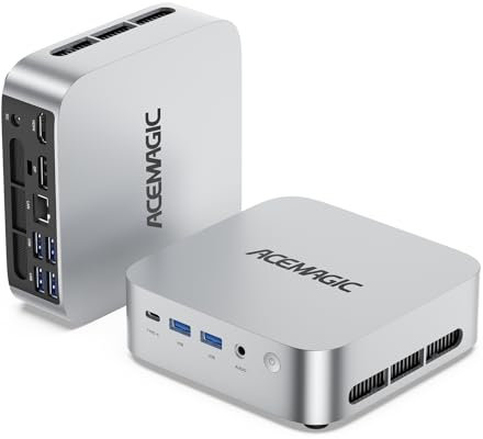 ACEMAGIC M1 Mini PC, AMD Ryzen 7 6800H, 8C/16T fino a 4,7GHz, 16GB DDR5 512GB M.2 SSD Mini Desktop Computer, AMD Radeon 680M, Triple Display 4K@60Hz / LAN/WiFi 6 / BT5.2 / Win11 PRO