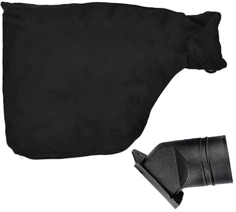 Zibeem Sac À Poussière pour Scie À Onglet | Sac À Poussière pour Machine À Découper | Housse de Connexion Réglable Noir pour Polisseuse, Scie, Découpeuse et Ponçeuse À Onglet