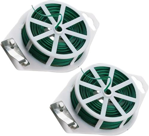 Filo per Legare Pomodori 2x50m, Spago per Orto in Plastica Verde, Corda per Legare Pomodori, Piante Varie in Giardinaggio, Resistente e Comoda da Usare, Formato Conveniente con 100m di Corda