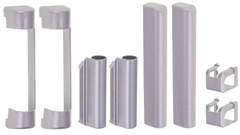 8pz ARGENTO - Copertura per cerniere MACO compatibile con ferramenta per finestre e porte finestre in pvc