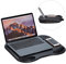 Relaxdays Kniekissen Laptop, Handpolster, Handy-Ablage, Knietablett ergonomisch, für Tablet 11 Zoll, Kunststoff, schwarz, 5,5 x 44 x 32 cm
