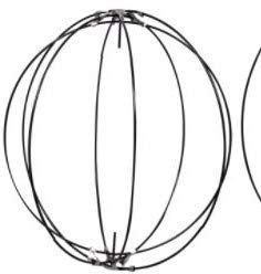 Floral Garden (2) 10 3D Metal Wreath Orbs Circle Forms 2 Sizes 10 Wedding Décor Decorating Thanksgiving Halloween DIY Snowman Hanging - Steelpangal