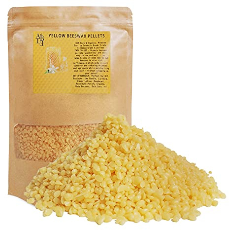 JEMESI Cera d'api Gialle, 500g - 100% Pura e Naturale Pellet di Cera di Candela. per Candele,Saponi, Cosmetici Naturali e Asciugamani di Cera d'api