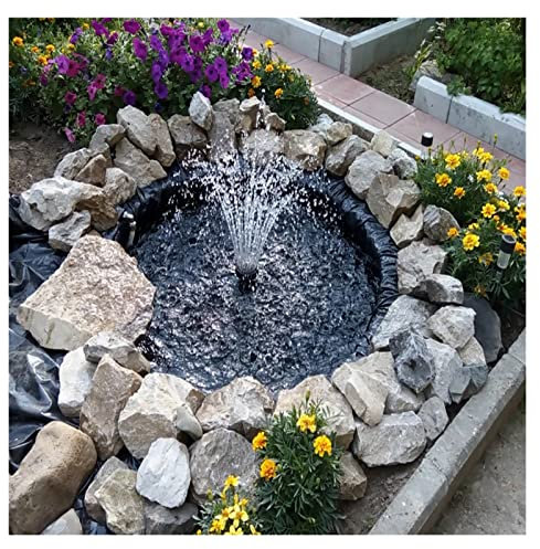 Estanque Prefabricado Reforzado Impermeable Resistente Durable Tela Impermeable Tejado, 0.35mm HDPE Garden Pond Irrigación Planter Box (Color : Black, Size : 1x2m)