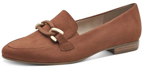 Jana Damen Slipper mit Blockabsatz Vegan, Braun (Cognac), 41 EU