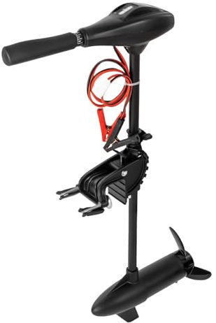 ACROSSPART Motor eléctrico fuera de borda 58LBS 12 V motor fueraborda motor fueraborda retráctil eléctrico motor de barco de pesca, motor eléctrico de cepillo, altura ajustable para pequeñas