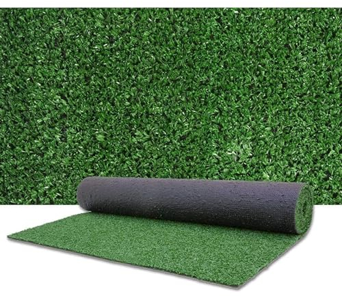 Baroni Home Rouleau de Gazon Synthétique Vert Naturel 10x1 mt épaisseur 7mm, Gazon en PE, Fond Drainant en PP, Haute Densité de Fils/m², Résistant et Sûr pour les Animaux, pour Jardins, Piscines