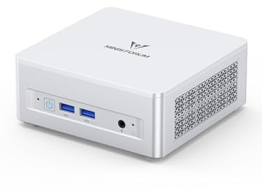 MINISFORUM UM870 Slim Mini PC Barebone AMD Ryzen 7 8745H (8C/16T), Mini computer desktop senza RAM/SSD/OS, grafica AMD Radeon 780M, uscita USB4/HDMI2.1/DP1.4, 2.5G LAN, 4xporte USB, WiFi 6E, BT5.3