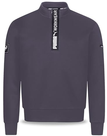 PUMA Workwear Advanced Collection - Sudadera para hombre con cremallera - Compartimento de utilidad en el hombro - Tejido resistente y transpirable - Para artesanía y logística, antracita, L