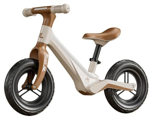 HOUOOFVA Kids Balance Bike with Light for 2 to 6 Year Old, Toddler Balance Bike for 2 3 4 5 6 Years Old Kids, Training Toys Cycle Outdoor Birthday Gifts for Boys Girls, Khaki