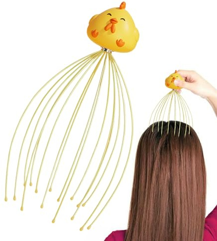 Appareil de massage pour cuir chevelu - Appareil de massage du cuir chevelu avec griffe ergonomique - Outil de massage doux - Appareil de relaxation bien-être pour douche, baignoire, pratique pour les