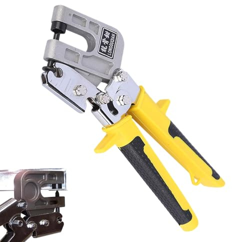 Pinza de prensado para espárragos - Pinzas de perforación | Herramienta de mano para paneles de yeso, quilla de acero, herramienta de prensado de perno de mango, pinza de prensado de metal con cabezal