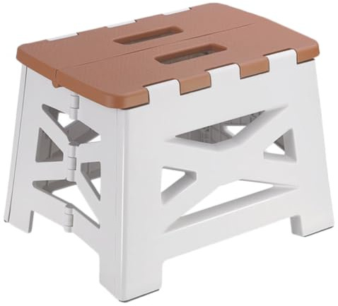Adorainbow Plastic Folding Stool Gardening Stool Portable Pp White Foldable Space-saving for Fishing and Garden