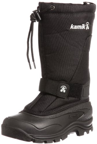 Kamik Women's Greenbay 4 Waterproof Winter Boot with Removable Insulated Liner and Anti‑Slip Outsole, Black - 11