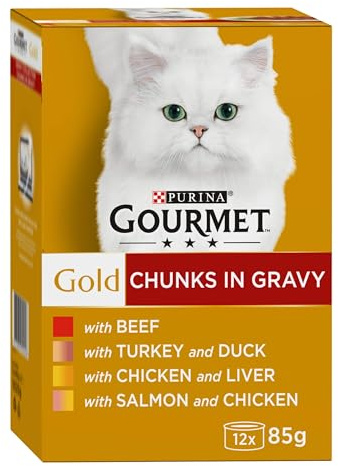 Purina Gourmet Gold Cat Food Gravy Collection, 12 x 85 g - Pack of 4