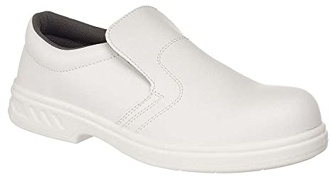 Portwest FW81 Water Resistant Steelite Slip On Safety Shoe S2 White, 39