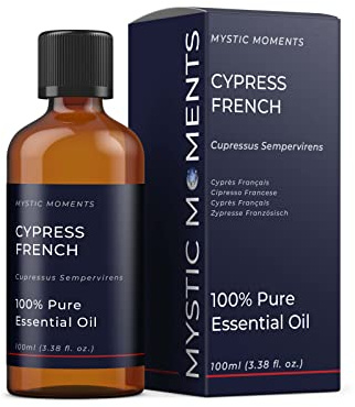 Mystic Moments | Cypress French Essential Oil 100ml - Pure & Natural Oil for Diffusers, Aromatherapy & Massage Blends Vegan GMO Free