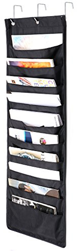 IGNPION 10 Pockets Hanging File Organizer, Over Door Storage Pocket Chart