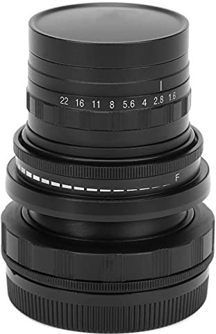 Goshyda Obiettivo Manuale Tilt, 50 Mm F1.6 Grande Apertura Messa a Fuoco Manuale Obiettivo Full Frame Manuale Tilt per Fotocamera Mirrorless Serie A9 A7