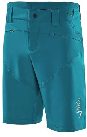 Black Crevice Pantaloni da MTB da Uomo I Pantaloncini da Ciclismo da Uomo in Diversi Colori e Taglie I Pantaloni da Mountain Bike Resistenti e Traspiranti (M, Petrolio)