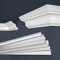 Plinthes de plafond Marbet en polystyrène XPS - Plinthes en stuc de haute qualité, légères et robustes, au design moderne - (2 mètres E-15-80x80mm) Plinthes décoratives