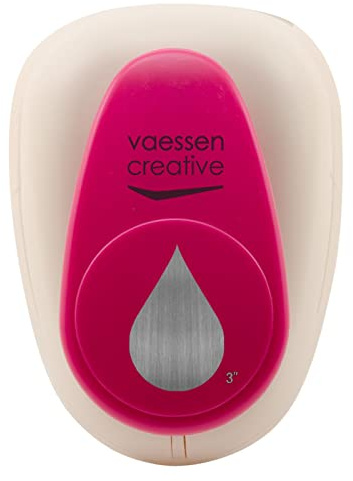 Vaessen Creative Figurstans Droppe - 7.6 x 5 cm - Motivstans | Knapp punch för hantverkspapper, Cardstock kartong, Pyssel, Pappershantverk, Scrapbook tillbehör