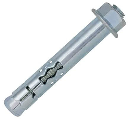 16 mm X 147 mm Ancoraggio a manicotto con dado esagonale, vite ad espansione con perno filettato, tassello in metallo, tasselli a cuneo per muratura in calcestruzzo, muro in mattoni (2 pezzi)