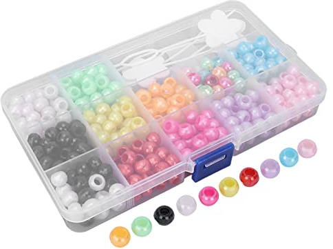 Perles de Cheveux pour Dreadlocks, 365 Pièces, Anneaux de Tresse Colorés, Décoration de Cheveux et Barbe pour Coiffure, Fête, Banquet