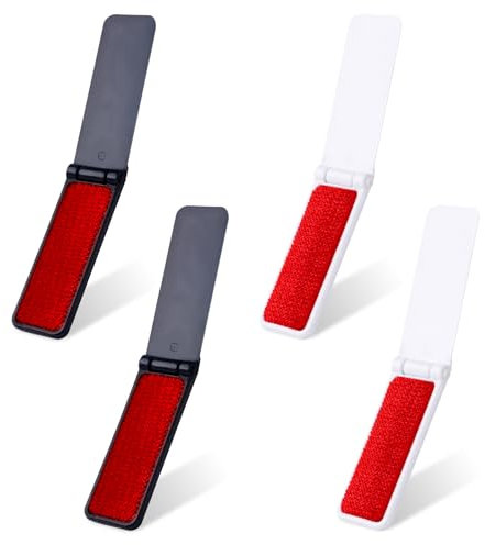 4 Pezzi Spazzola per Pelucchi Pieghevole per Vestiti, Spazzola per Pelucchi Tascabile Riutilizzabile da Viaggio Spazzola per Vestiti Spazzola per Pelucchi per Vestiti Divano Strumento per la Pulizia