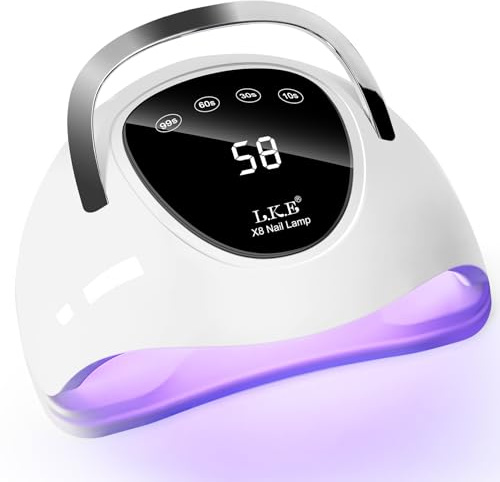 Lampe UV Ongles Gel, 108W Professionnelle Lampe UV Ongles avec 4 Minuteries, Écran LCD, Séchage Rapide pour Vernis Semi Permanent, Gel Vernis