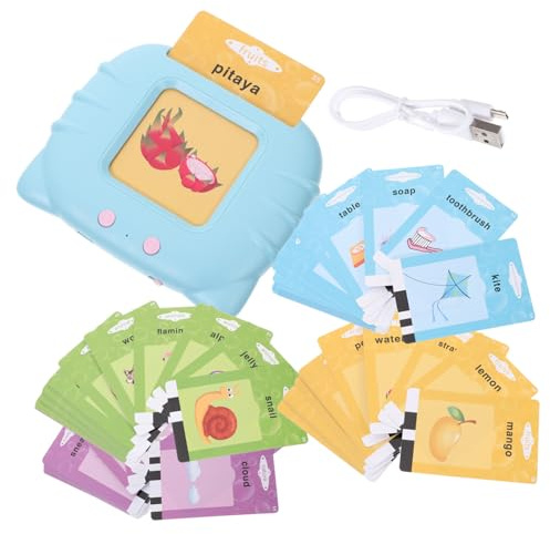 LALADEFIEE Giocattolo Educativo Schede Parlanti 112 Pezzi Per Bambini in Età Prescolare Dispositivo Di Apprendimento Linguistico Audio Bilingue Gioco Sensoriale Per Logopedia e Sviluppo Cognitivo