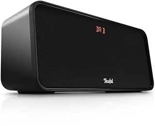 Teufel Boomster 4 Robusto altoparlante Bluetooth con sistema stereo 2.1, sistema audio DAB+ e radio FM-RDS, Autonomia 23 ore, IPX5 Resistente agli spruzzi, USB-C - Night Black