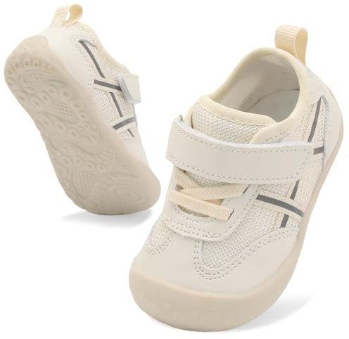 JIASUQI Baby Barefoot Shoes Boy Girls First Walking Shoe Infant Breathable Sneakers Lightweight Non-Slip Crib Shoes Indoor Outdoor
