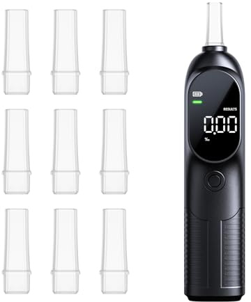 ZBK Etilometro Professionale - Etilometro Personale ad Alta Precisione, Etilometro con Sensore Intelligente e Display Retroilluminato, Analizzatore Portatile del Respiro