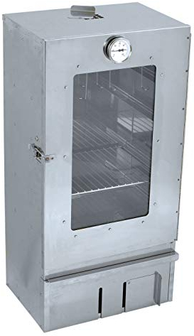 Massiver Edelstahl Räucherofen/Räucherschrank mit Sichtscheibe - 80 cm Höhe - in Deutschland gefertigt