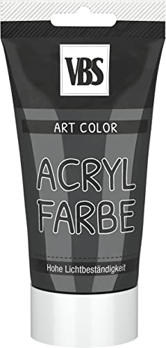 VBS Acrylfarbe Art & Hobby 75 ml Tube seidenmatt Schwarz