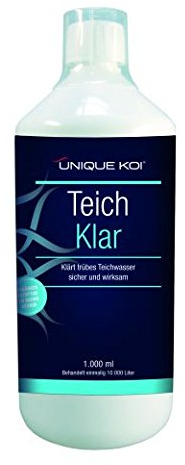 Unique Koi Teichklar 1000ml Kombipräparat Klärt grünes und braunes Wasser
