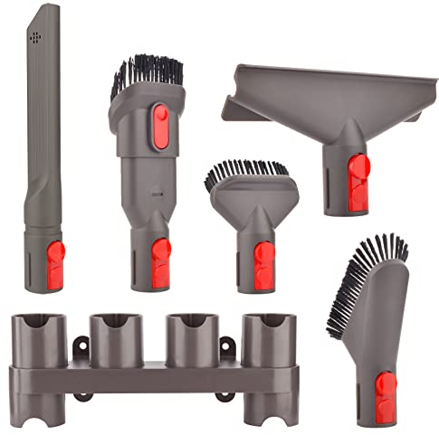 Fullclean Brush Mount Holder Organizer Attachment Kit for Dyson Gen 5 V15 V12 V11 V10 V7 V8 Absolute Detect Torque Drive Cyclone Cordless Handheld Vacuum Cleaner