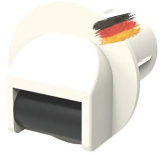 markiso® Steckleitrolle Rolladengurtführung, [Made in Germany] Gurtleitrolle für Minigurte bis 23mm, Gurtführung mit Kunststoffrolle & Bürste gegen Zugluftsperre - TOP Qualität