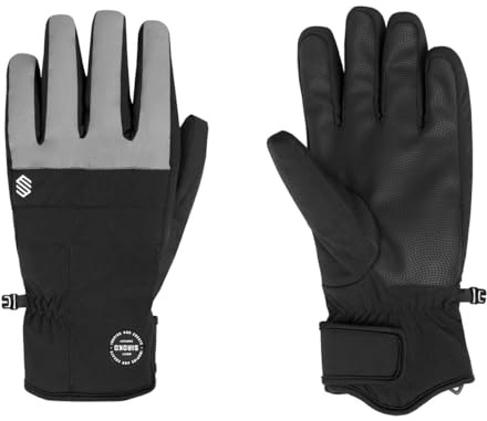 SIROKO Guantes térmicos esquí esquí y Nieve Voss Gray Negro XL