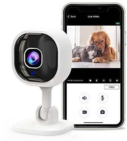 Dpofirs 1080P WLAN-Überwachungskamera mit APP-Steuerung, Automatische Infrarot-Nachtsicht-Smart-Home-Kamera, AP-Hotspot, 2-Wege-Audiokamera für Haustierkinder, 128 GB Speicher Unterstützt