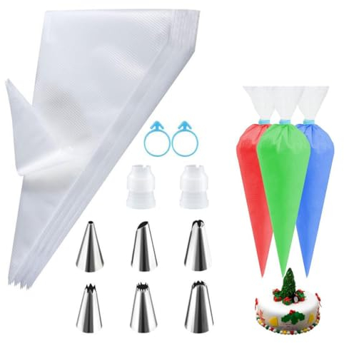 OUDQFCJ Set di sacchetti per laminazione monouso perfetti per decorare torte e biscotti