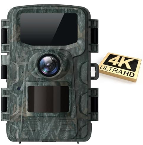 VOOPEAK 4K 48MP Wildlife Camera, Trail Cameras 0.1s Trigger Time Latest Sensor Motion Hunting Game Cameras Time-Lapse with 120°Wide-Angle 2.0” LCD for Wildlife Outdoor Monitoring