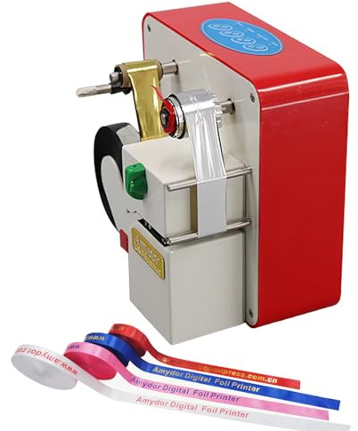 Satin Ribbon Printing Machine with USB Connection, 120 m/h Print Speed, Printing width 10-40mm, 300 dpi Resolution, for Satin Ribbon, Hot Stamping Paper, Aluminum Foil, Gold Foil, Without Ribbon