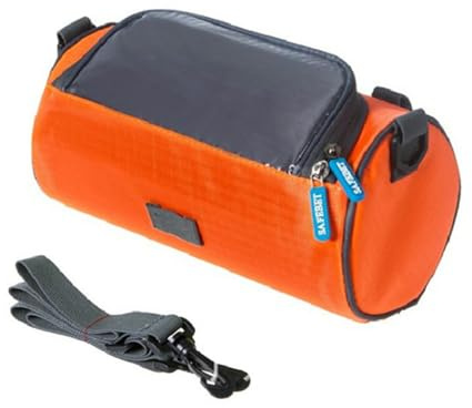 Kytpyi Bolsa Manillar Bicicleta, Bolsa Bicicleta Cuadro, Bolsa Cuadro Bicicleta Impermeable con TPU Pantalla Táctil para Teléfono, Bolsa Bicicleta con 1 Bandolera para Patinete Electrico etc (Naranja)