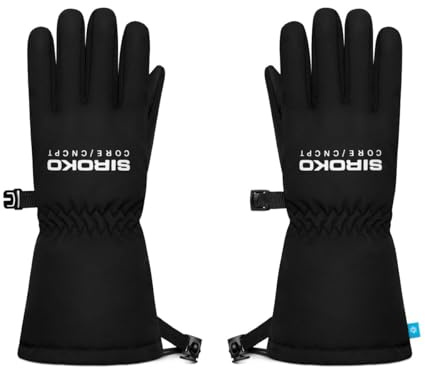 SIROKO - Ski- und Snowboardhandschuhe für Kinder - K-Core Chill Base Kit - 9-10 (140 cm) - Schwarz