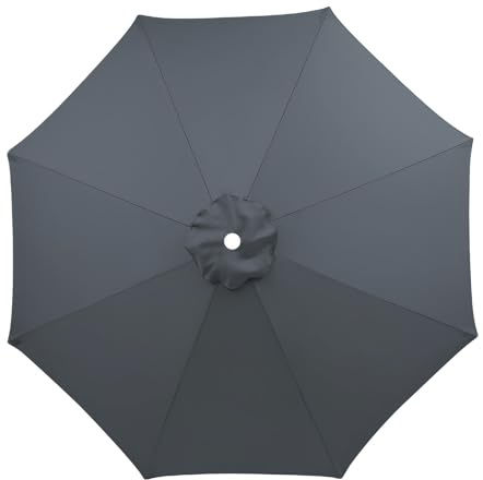 Toldo de Repuesto para Sombrilla de Patio, 2.0M～3.50M, 8 Varillas - Cubierta De Sombrilla De Tela De Repuesto, Impermeable, Protección UV, para Jardín, Terraza y Piscina(Gray,6.5FT/2.0M)