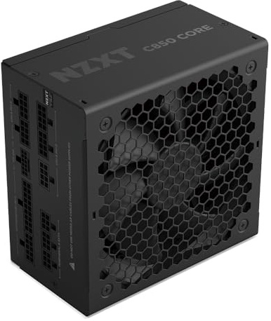 NZXT C850 Gold Core – 850W ATX 3.1 Netzteil – 80 Plus Gold – Cybenetics Platinum – Vollmodular – PCIe 5.1 600W 12V-2x6 – Zero-RPM-Lüfter – 105 °C-Kondensatoren – Schwarz