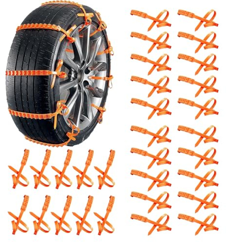 Tire Chains Set, 30 Pack Reusable Anti Snow Chains Of Car, Car Snow C-Hains Non-Slip Cable Tie, Antifreeze Winter Tire Snows C-Hains For Cars Sedan Truck Outdoor Winter Driving